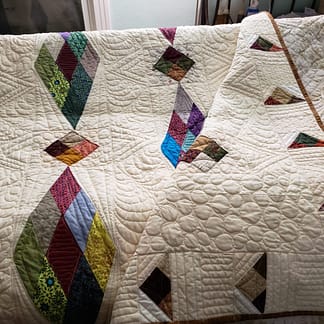 Diamond Radiance/ Quilt for Sale / Custom Quilted & Ready to Ship (88 x 79)