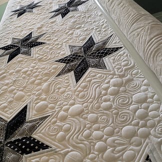 Quilts For Sale / Hunters Star/ Custom Quilted/ Ready To Ship/ 86 X 98