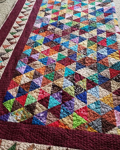 Quilts For Sale/ Crazy Fun Triangles Quilt/ Made To Order