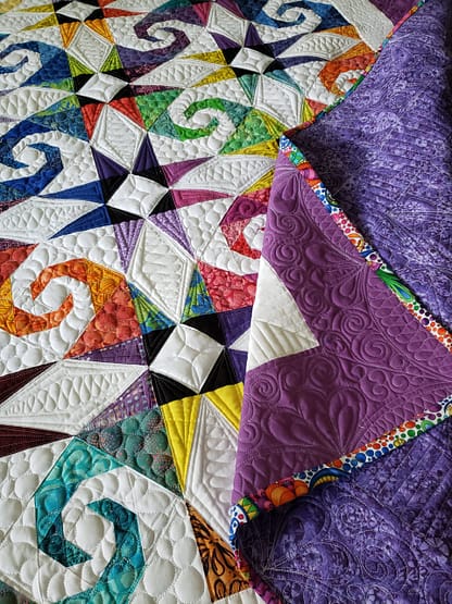 Quilts For Sale/ Quilt for Sale/ Quilt for Sale Handmade Storm At Sea Quilt, Rainbow/ Quilts for sale/ Handmade Quilt/ Made To Order - Image 8