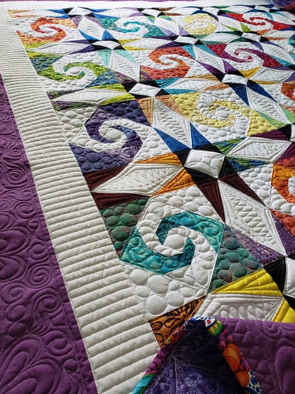 Quilts For Sale/ Quilt for Sale/ Quilt for Sale Handmade Storm At Sea Quilt, Rainbow/ Quilts for sale/ Handmade Quilt/ Made To Order - Image 6