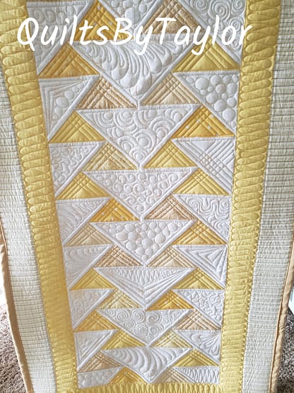 Quilts For Sale/ Quilt for Sale/ Quilt for Sale Handmade Unique handmade table runner Quilted batik table décor Yellow and cream table topper Heirloom quilted table accent Custom quilted home décor piece