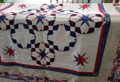 Quilts For Sale/ Quilt for Sale/ Quilt for Sale Handmade Quilts for Sale/ Handmade Patriotic Quilt – Heirloom Quality, Ready to Ship - Image 14