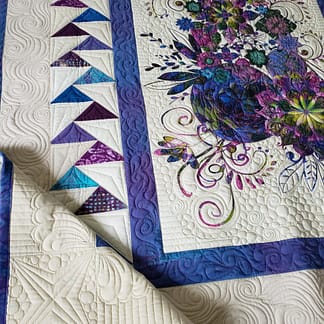 Quilt For Sale/ Beautiful Floral Quilt/ Quilts By Taylor/ Finished Quilt, 65 X 71