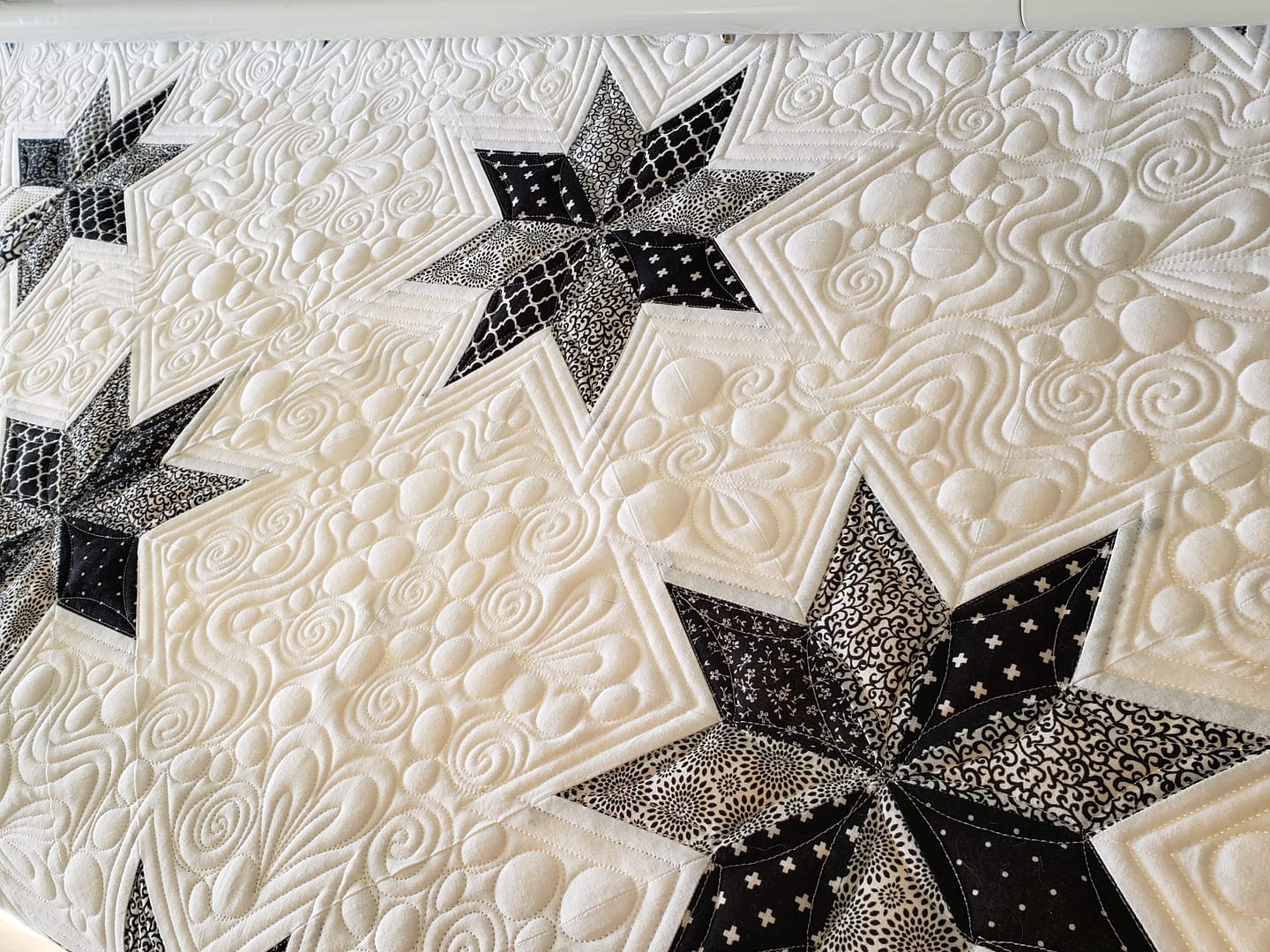 Quilts For Sale/ Quilt for Sale/ Quilt for Sale Handmade Quilts For Sale / Hunters Star/ Custom Quilted/ Ready To Ship/ 86 X 98 - Image 9