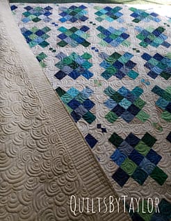 Handmade Quilts For Sale Quilts For Sale/ Custom Jelly Bean Quilt folded and displayed, made with 100% cotton