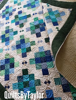 Handmade Quilts For Sale Quilts for Sale/ Handmade Jelly Bean Quilt in green tones, custom made in King size