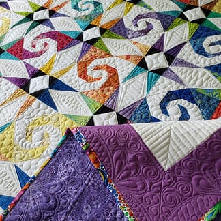 Handmade Rainbow Storm at Sea Quilt, King Size, by Quilts By Taylor
