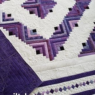 Quilts For Sale/ Barn Raising Log Cabin Quilt/ Handmade Quilt for Sale