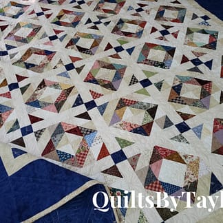 handmade quilt for sale/ Finished quilt measures 88 X 91