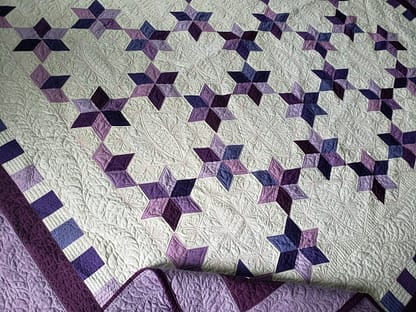 Quilts For Sale/ Quilt for Sale/ Quilt for Sale Handmade Quilts For Sale/ Tulip Trails Quilt/ Beautiful Finished Quilt 84 X 96 - Image 7