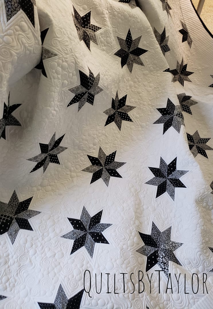 Quilts For Sale / Hunters Star/ Custom Quilted/ Ready To Ship/ 86 X 98 - Image 4